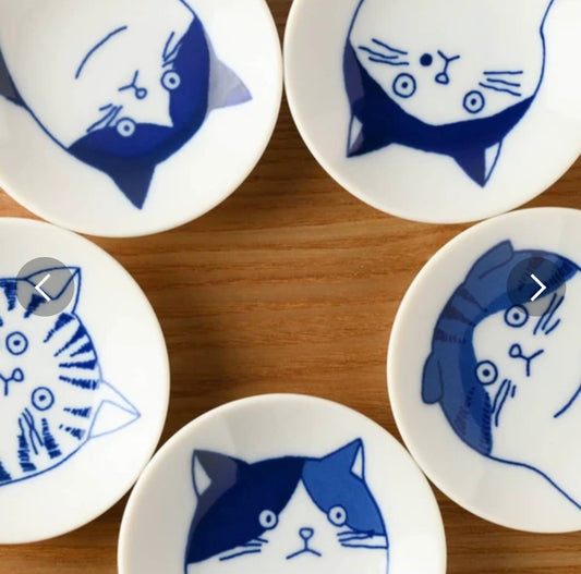 5 plates Cat Soy Sauce Plate Gift Sets