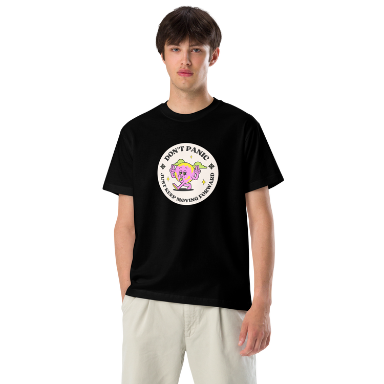 "PINKY Don't Panic" Lightweight cotton t-shirt