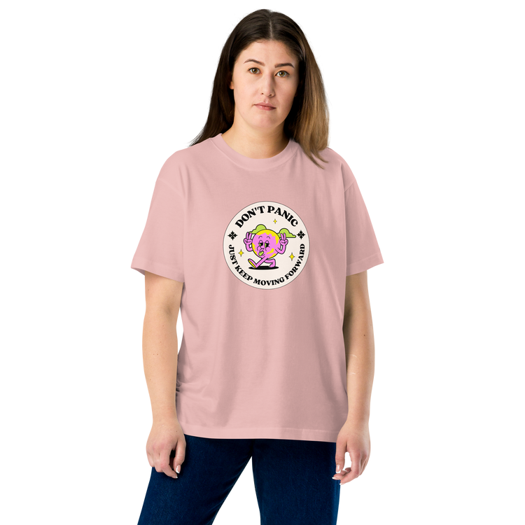 "PINKY Don't Panic" Lightweight cotton t-shirt