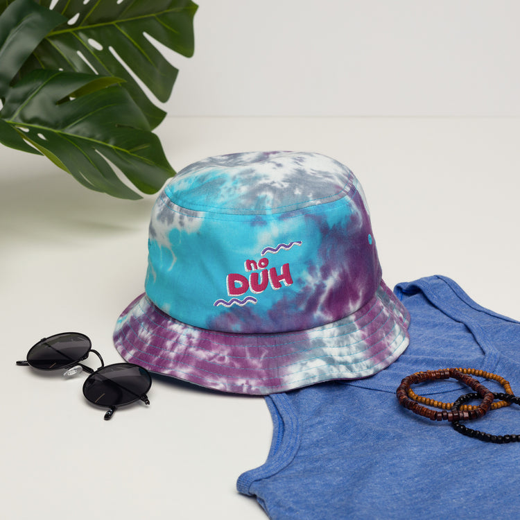 "NO DUO" Tie-dye bucket hat