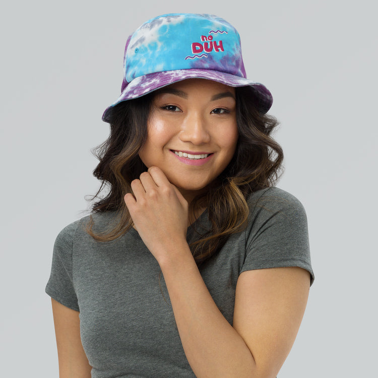 "NO DUO" Tie-dye bucket hat