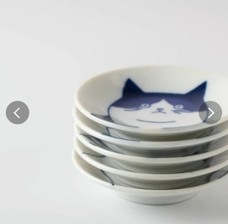 5 plates Cat Soy Sauce Plate Gift Sets